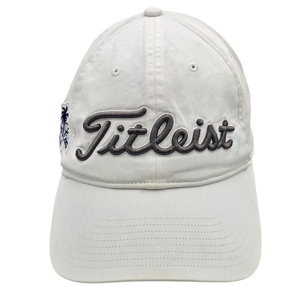 Titleist Palma Ceia Golf Club Hat‎ White Performance Adjustable Strapback Cap *